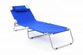 Składany leżak kempingowy - niebieski - II. jakość