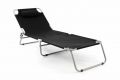 Składany leżak kempingowy - czarny - II. jakość