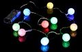 Łańcuch świąteczny - świetlne kule, 10 LED, kolorowe