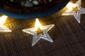 Świąteczne oświetlenie - gwiazdki, 10 LED, ciepła biel