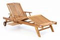 Drewniany leżak ogrodowy DIVERO wykonany z drewna tekowego