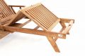 Drewniany leżak ogrodowy DIVERO wykonany z drewna tekowego