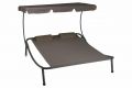 Kanapa ogrodowa Divero Ohrid z dachem i kołami dla 2 osób
