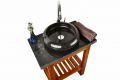 DIVERO Umywalka nablatowa z naturalnego kamienia Black