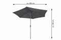 Parasol antracyt - 3 m
