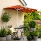 Parasol ogrodowy półokrągły terakota 2,7 m