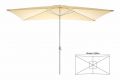 Ogrodowy parasol - prostokątny 2x3 m - champagne
