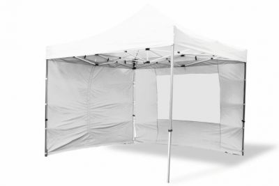 Pawilon ogrodowy PROFI rozkładany 3 x 3 m - biały, 4 ściany
