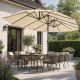 Duży parasol XXL 4,65 m - kremowy