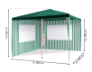 Pawilon ogrodowy 3 x 3 m + 2 ścianki boczne z oknami