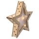 Świąteczna drewniana gwiazda z efektem 3D, 8 diod LED