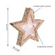 Świąteczna drewniana gwiazda z efektem 3D, 8 diod LED