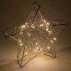 Dekoracyjna metalowa gwiazda 25 LED - srebrna