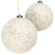 Zestaw 2 zdobionych kul - 40 diod LED, ciepła biel