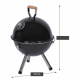 Kolorowy kulisty grill przenośny - biały