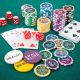 Zestaw pokerowy Texas Holdem Black Jack i żetony laserowe