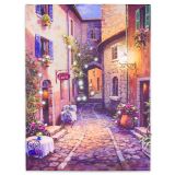Obraz stare miasto, 31 diod LED, 30 x 40 cm
