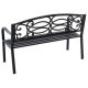 Metalowa ławka ogrodowa w stylu antycznym, 1270 x 855 mm