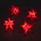 LED Świąteczne gwiazdki, czerwone, 10 diod LED, przezroczyst