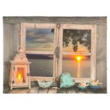 Obraz podświetlany - widok na morze, 2 LED, 30 x 40 cm