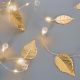 Oświetlenie perełkowe i złote listki, 20 diod LED, ciepła bi
