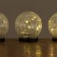 Nexos solarna lampa ze szklaną kulą, 10 LED, ciepła biel