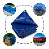 Plandeka JAGO 650 g/m², aluminiowe oczka, niebieska, 5x7 m