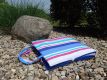 Składany leżak plażowy niebieski