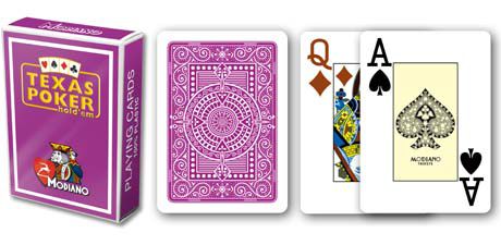 Modiano 2 rogi 100% karty plastikowe - fioletowe