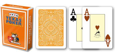 Modiano 2 rogi 100% plastikowe karty - pomarańczowe