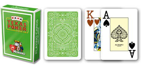 Modiano 2 rogi 100% karty plastikowe - jasno zielone