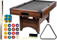 GamesPlanet Stół bilardowy z wyposażeniem, brązowy/antracyto