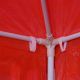 Namiot ogrodowy - czerwony 3 x 3 m + 4 ściany boczne