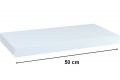 Półka ścienna STILISTA Volato biała z połyskiem 50 cm