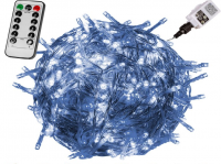 Świąteczne LED oświetlenie -20 m, 200 LED, zimna biel, pilot