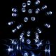 Świąteczny deszcz świetlny 5 m, 200 LED, zimna biel i pilot