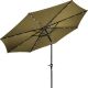 STILISTA  Parasol składany z uchwytem 3m, khaki + LED