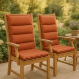 STILISTA Zestaw 2 poduszek na krzesła, terakota / szary