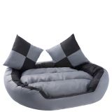 Petstuff Legowisko dla psa, szaro-czarne, 65 x 50 x 20 cm