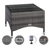 STILISTA Stolik 58 x 58 cm, polirattan, kremowy