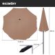 STILISTA Parasol ogrodowy, 2 m, kremowy