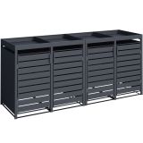 STILISTA OSŁONA ŚMIETNIKOWA ANTRACYT OBU. NA CZTERY KOSZE