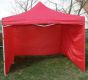 Namiot Ogrodowy party CLASSIC nożycowy + ściany boczne - 3 x 3 m czerwony.