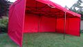 Namiot ogrodowy party DELUXE nożycowy + ściana boczna - 3 x 6 m czerwony