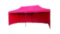 Namiot ogrodowy party DELUXE nożycowy + ściana boczna - 3 x 6 m czerwony