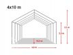 Namiot ogrodowy ECONOMY 4 x 10 m - biały