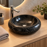 Kamienna umywalka Ferox Black