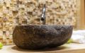 Umywalka z kamienia rzecznego Lavabo Cut - rozmiar mały