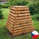 Naturalny kompostownik ogrodowy 430 l z drewna – piramida