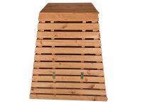 Kompostownik drewniany piramida 1040 l, naturalny, solidny